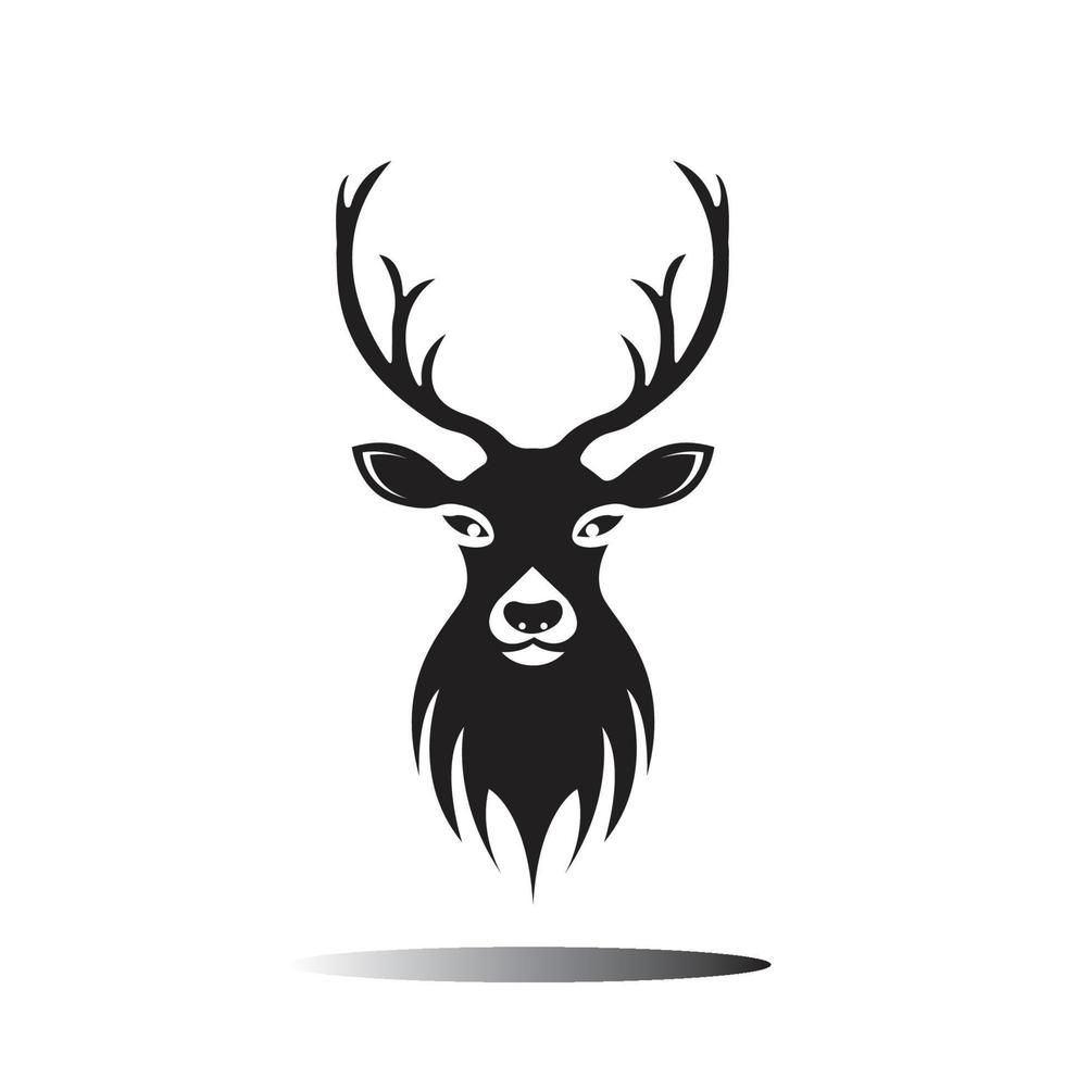 logo de cabeza de venado vector