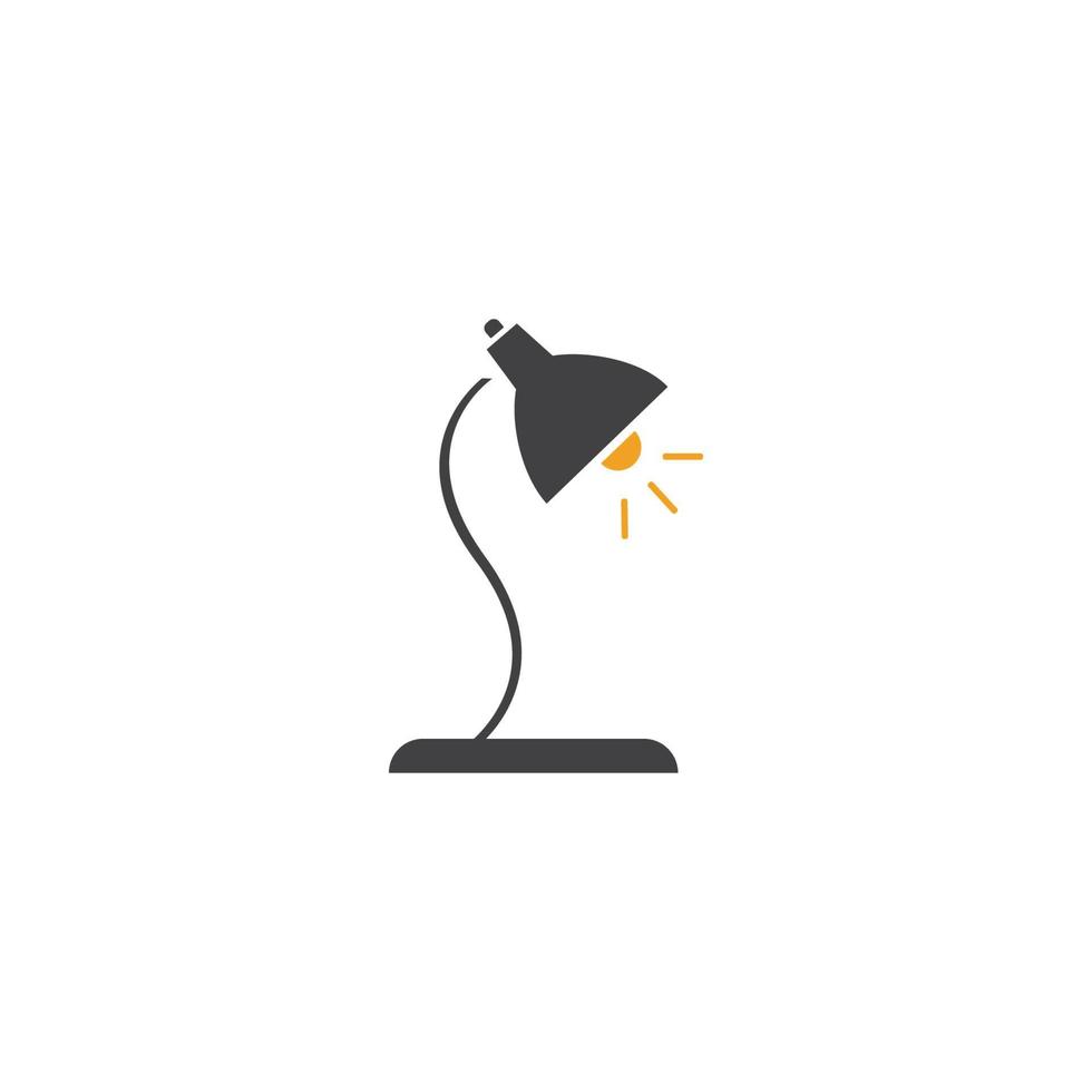 icono de lámpara de escritorio vector