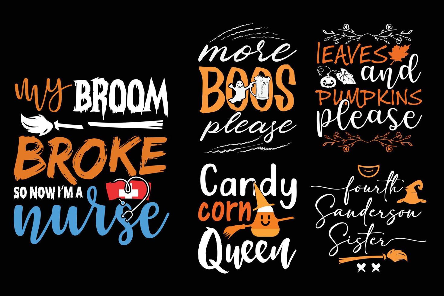 Typography Halloween t shirt design. vector