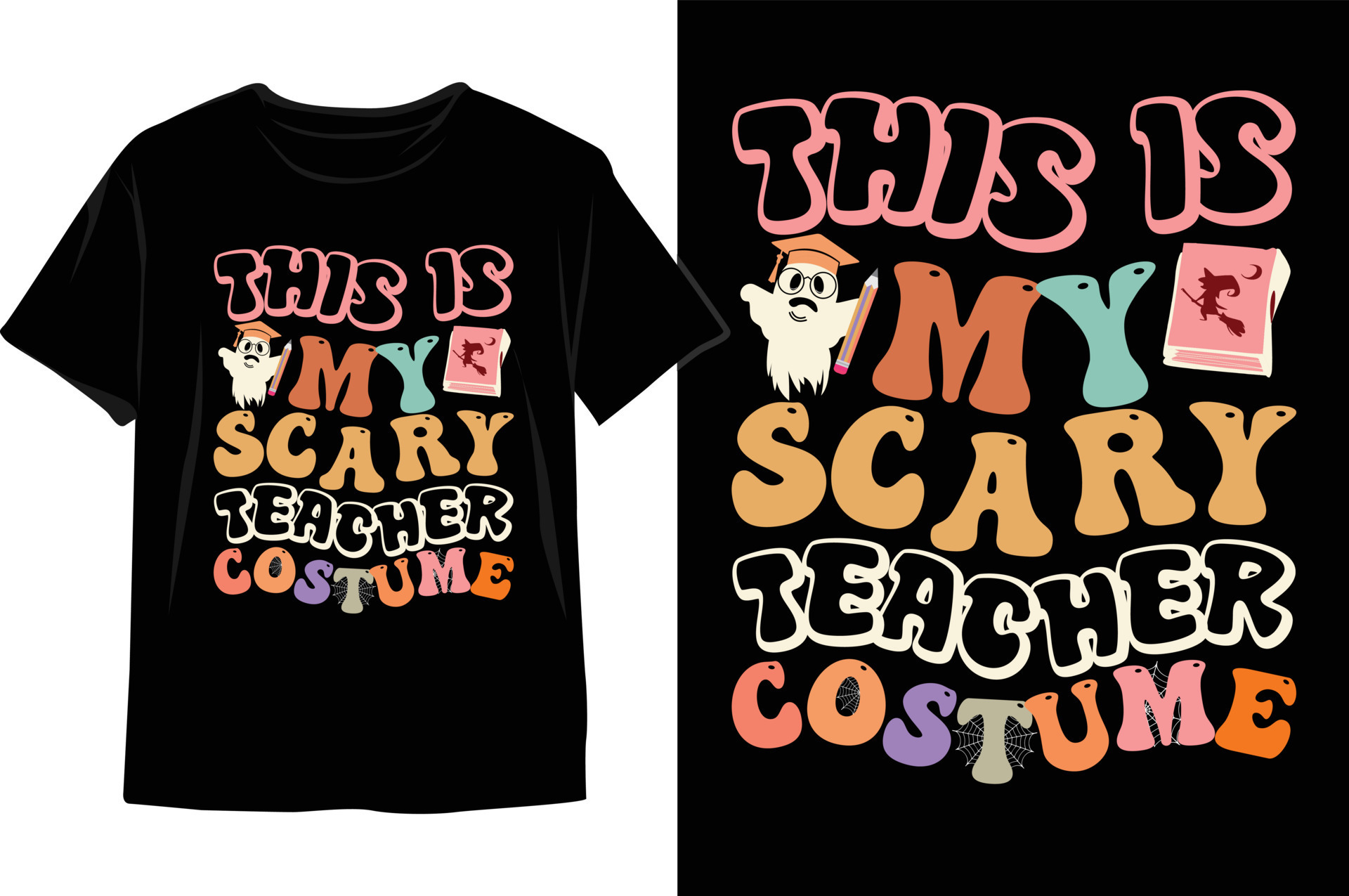 Premium Vector  This is my scary teacher costume - halloween t-shirt  design vector art