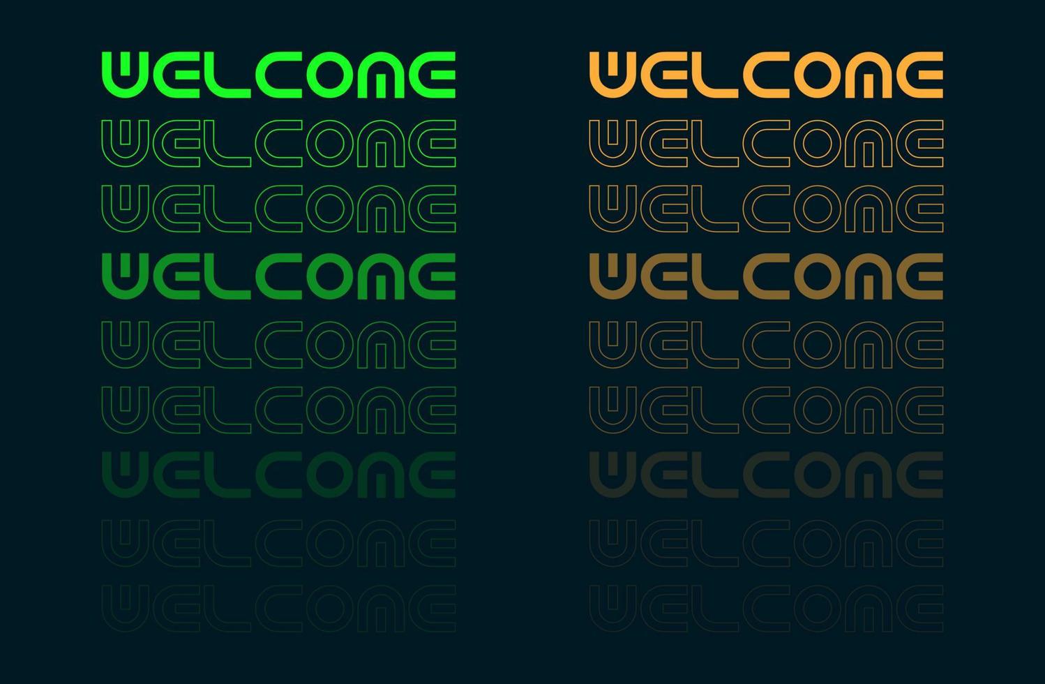 welcome poster typography vector