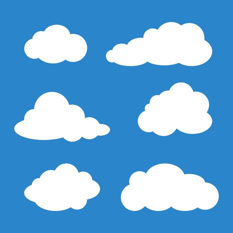 conjunto de ilustración de nubes vector