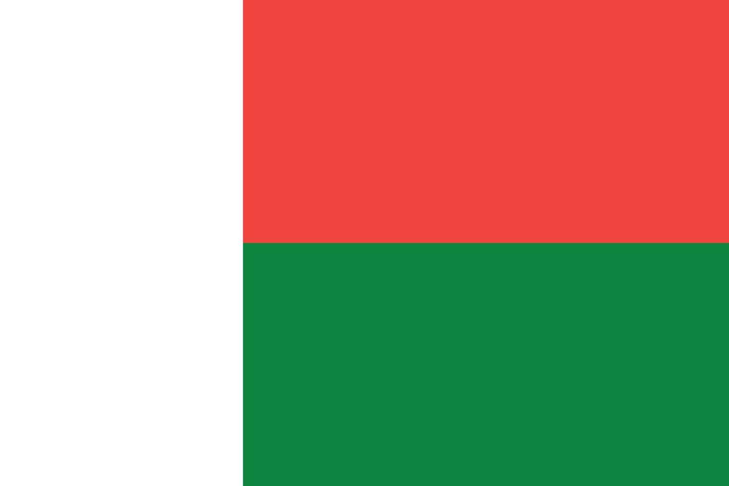 Flag of Madagascar vector illustration