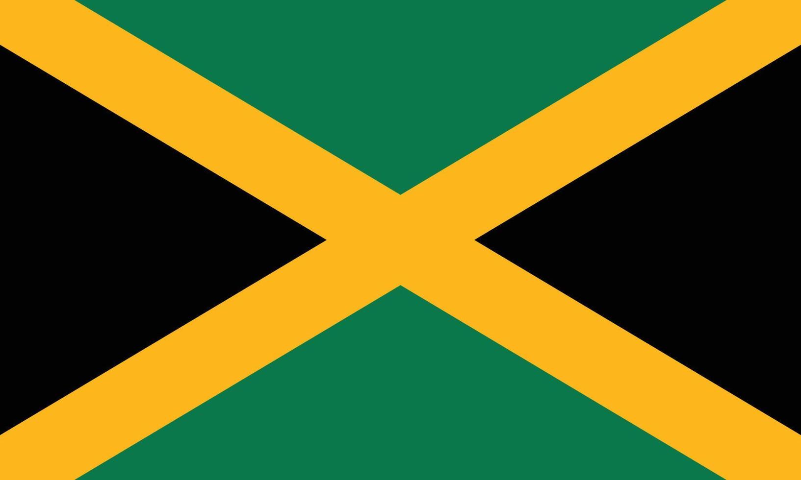 Ilustración de vector de bandera nacional jamaicana