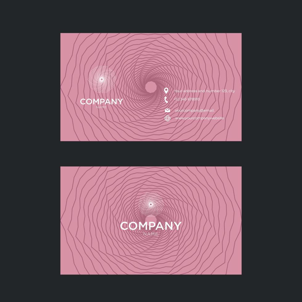 Luxury business card pink color vector