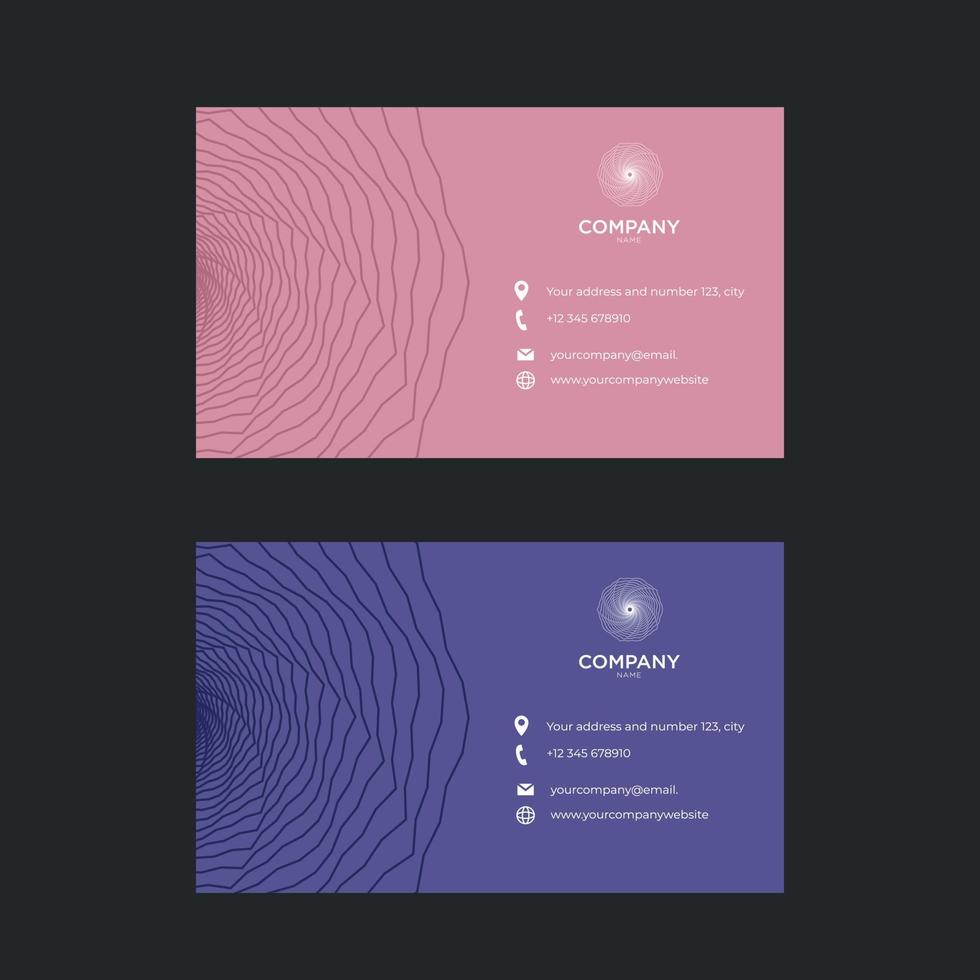 Elegant business card for women vector