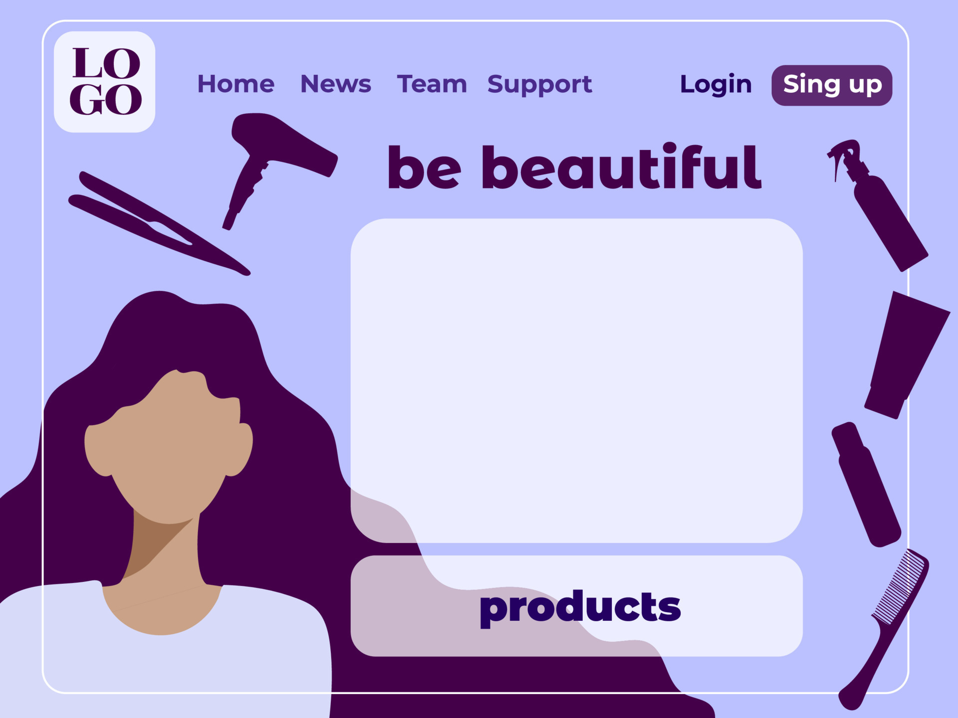 Beauty salon website design, professional woman makeup and hairstyle, barbershop master, hairstyling salon web template. Vector Illustration in flat cartoon style. 13338189 Vector Art at Vecteezy Beauty salon website design, professional woman makeup and hairstyle, barbershop master, hairstyling salon web template. Vector Illustration in flat cartoon style. 13338189 Vector Art at Vecteezy