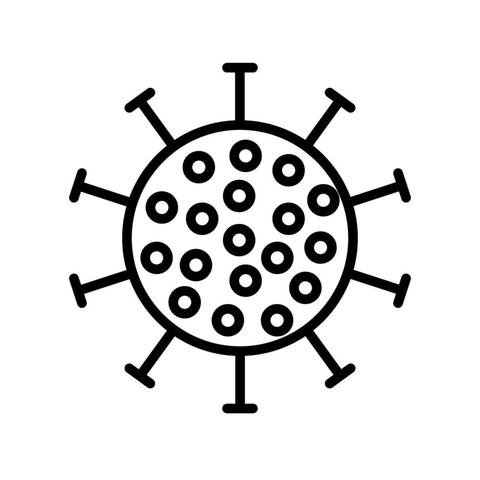 Black and white round icon of harmful chinese new virus dangerous strain covid 019 coronavirus epidemic pandemic disease. Viral snake disease. Vector illustration