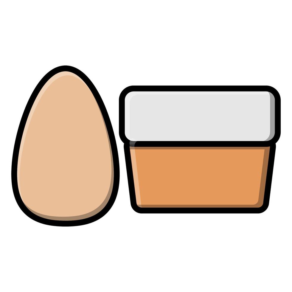 Beautiful colored flat icon of round sponge powder box for beauty and makeup isolated on a white background. Vector illustration