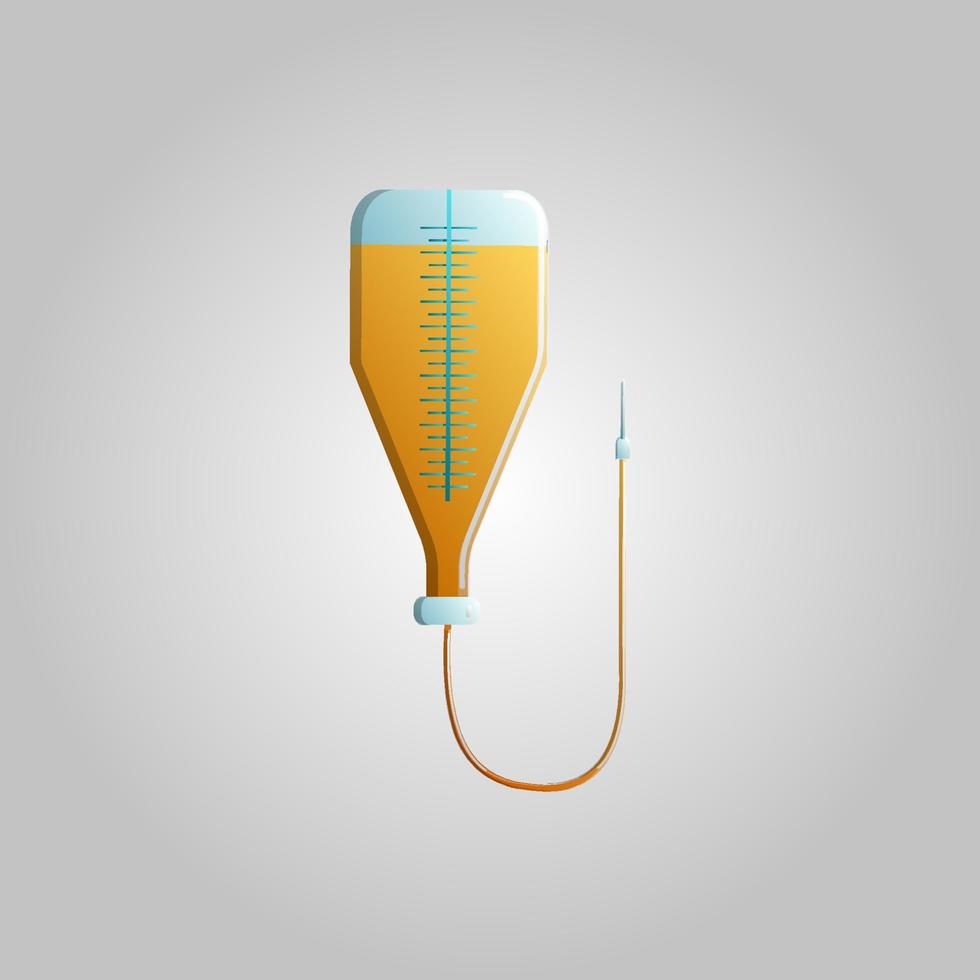 Beautiful medical icon dropper with medicine for intravenous injection on a white background vector