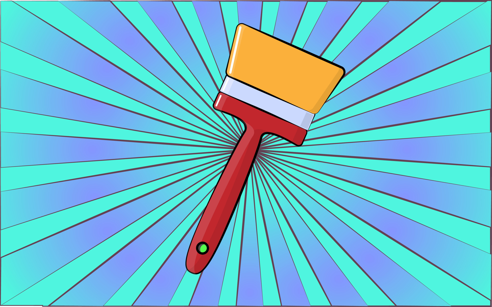 Construction professional repair tool paint brush on a background of