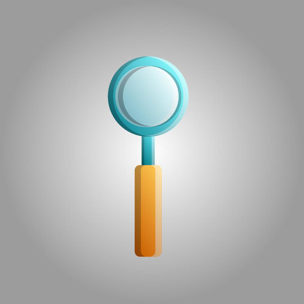 Beautiful medical magnifying glass icon for search and approximation on a white background vector