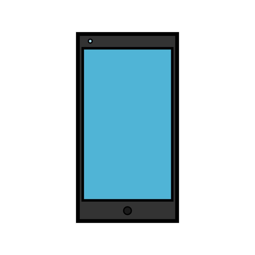 Vector illustration of a modern digital digital smart rectangular smartphone mobile phone icon with isolated on white background. Concept computer digital technologies