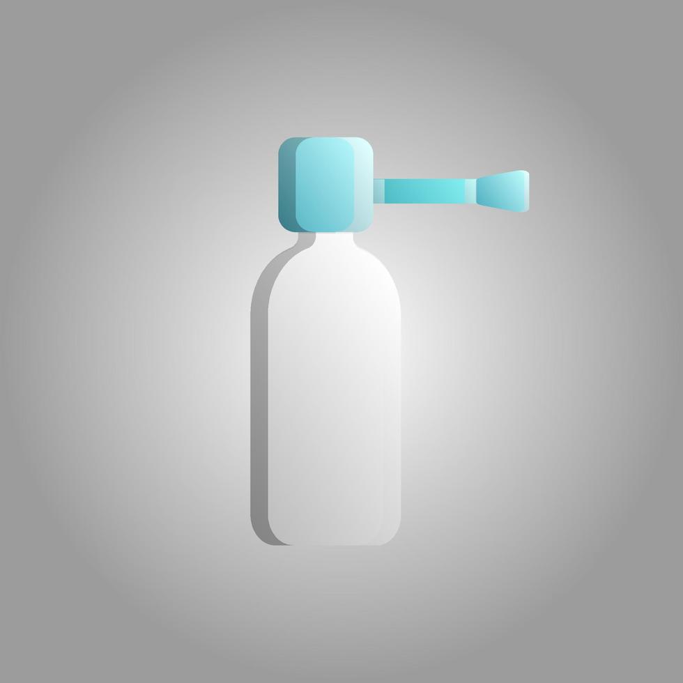 Beautiful medical icon spray for throat or nose for the treatment of the common cold on a white background vector