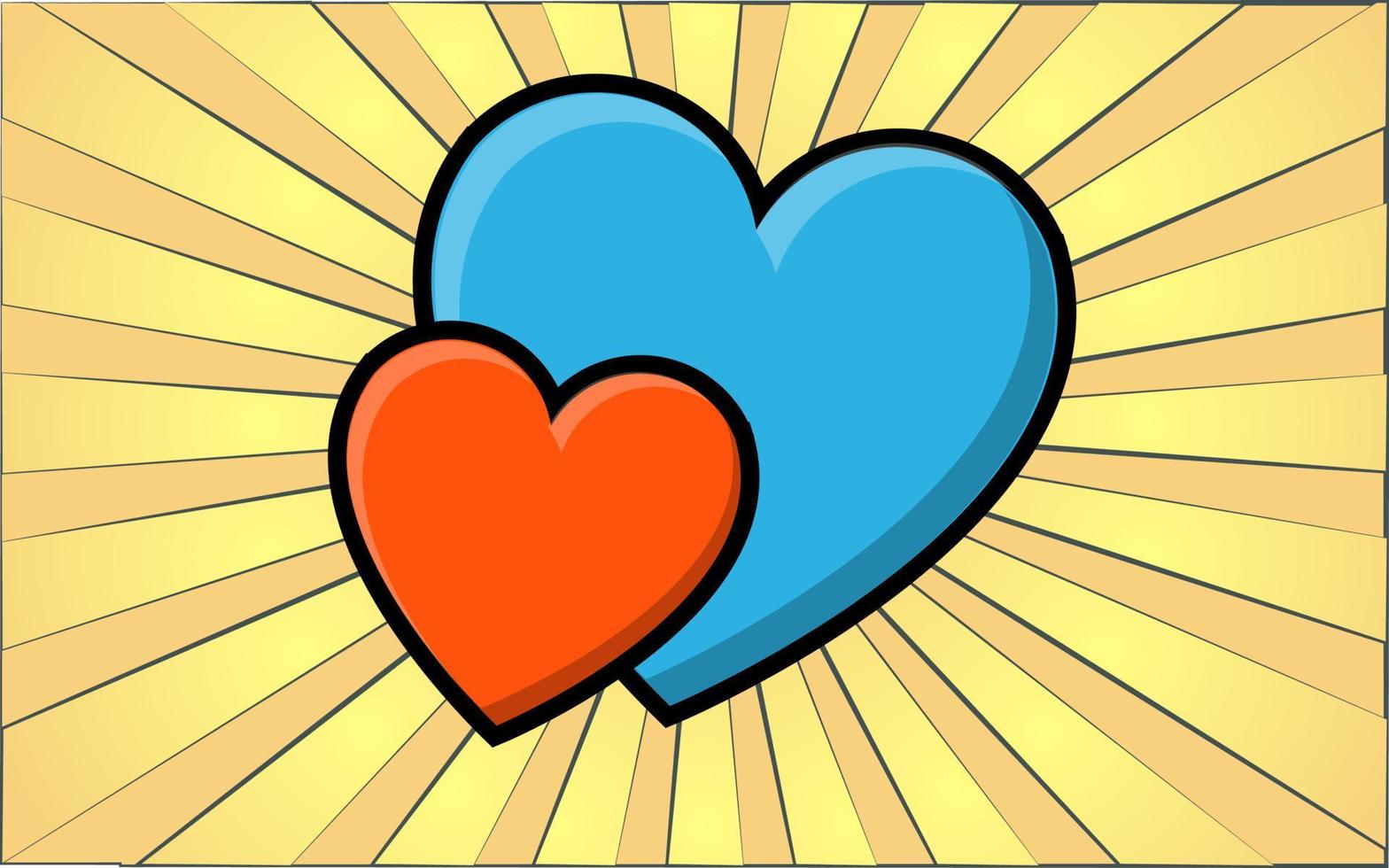 icono plano simple de un hermoso corazón para la fiesta del amor el día de san valentín o el 8 de marzo. ilustración vectorial vector