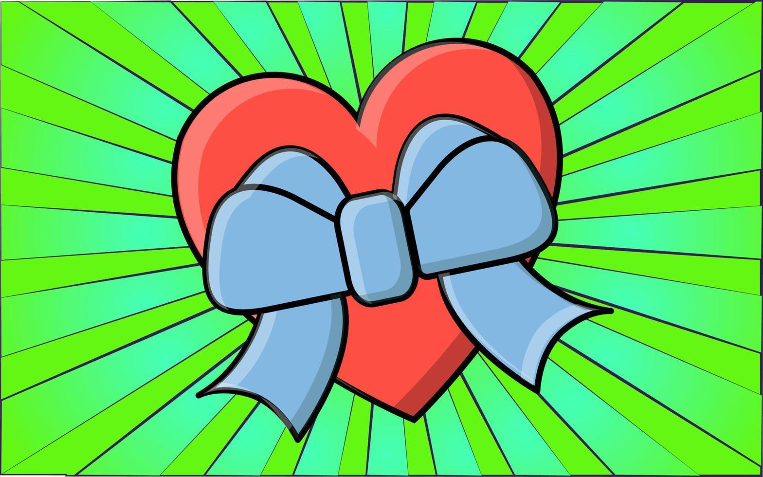 icono de estilo plano simple de un hermoso corazón con un arco para la fiesta del amor día de san valentín o el 8 de marzo. ilustración vectorial vector