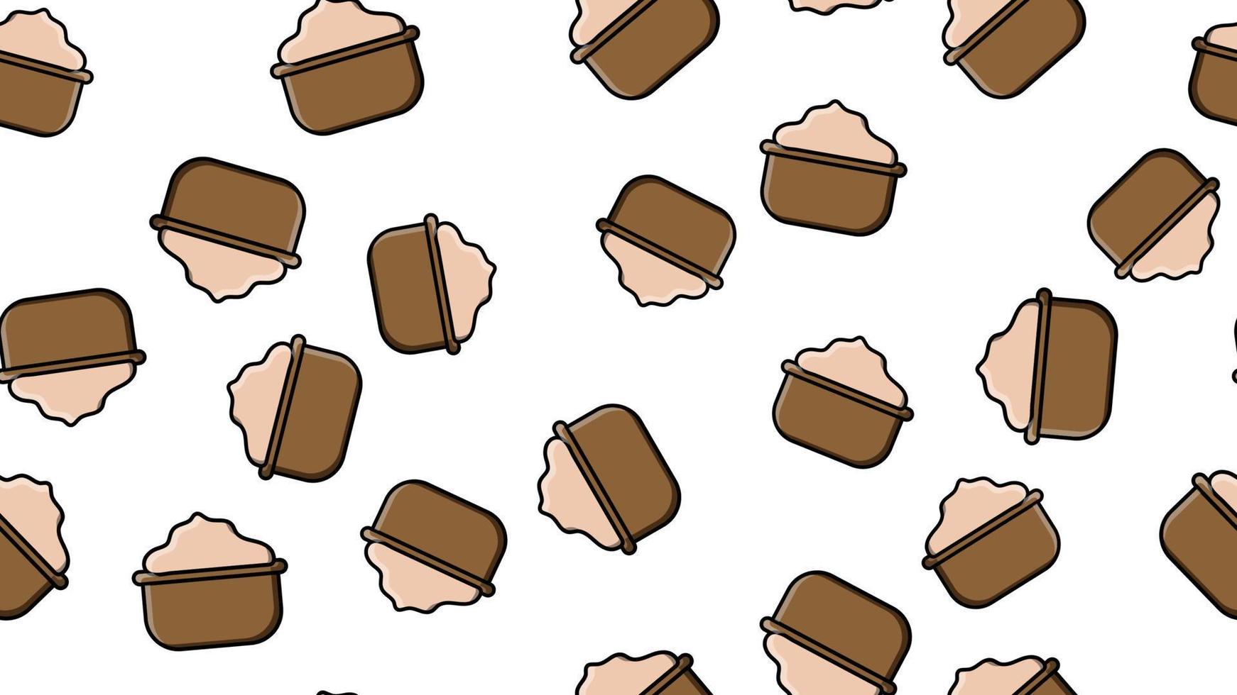 Endless seamless pattern of beautiful beauty items of female glamorous fashion jars with cream for the care of the skin of the hands of the legs and face on a white background. Vector illustration