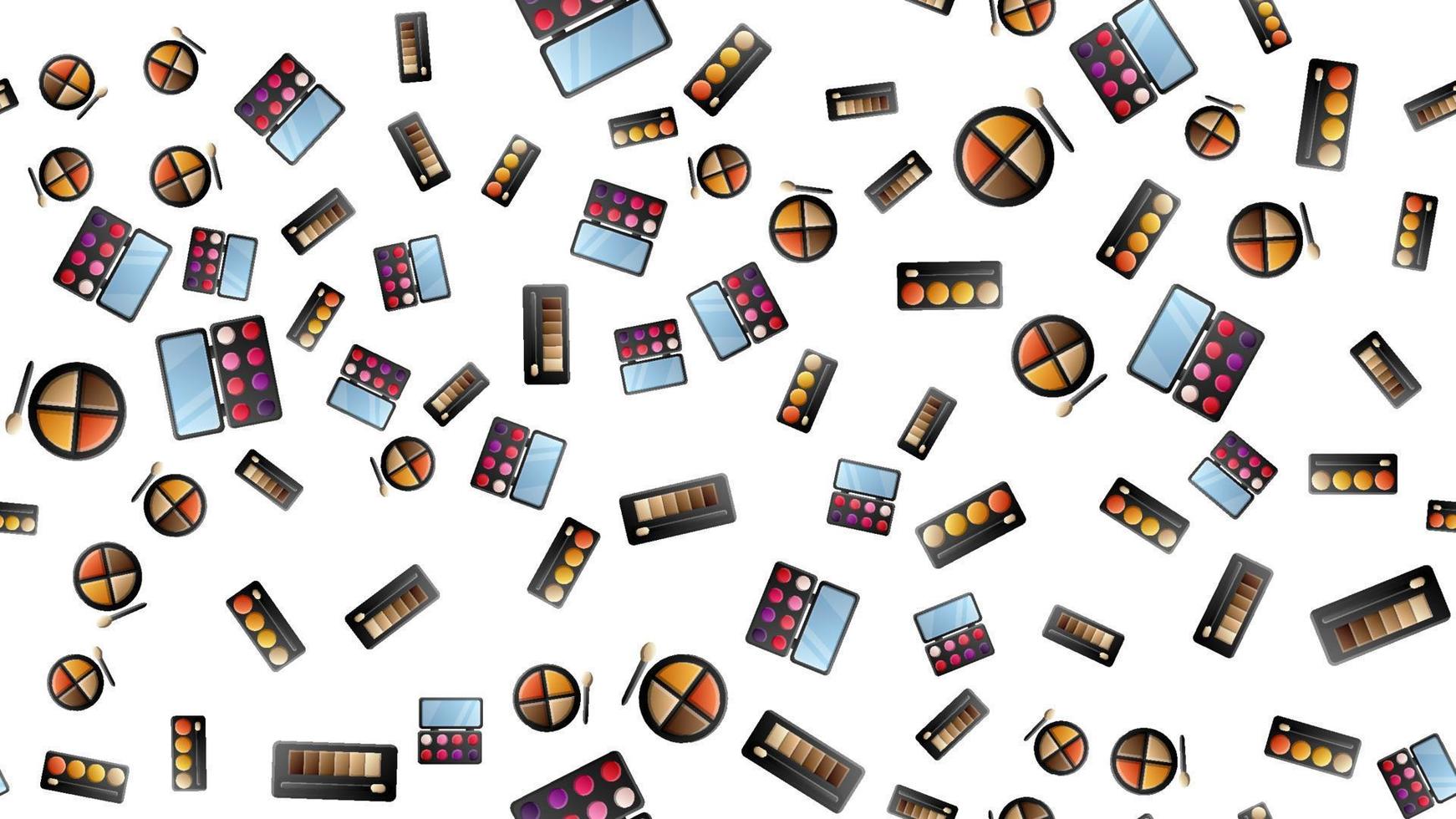 Vector cosmetics and beauty icons in trendy linear style - set beauty salon for women. Seamless pattern