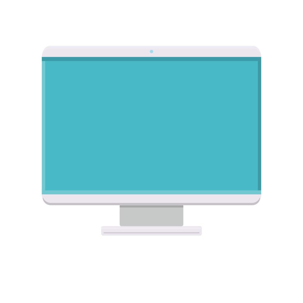 Vector illustration icon of a modern digital digital smart rectangular computer with monitor, laptop isolated on white background. Concept computer digital technologies