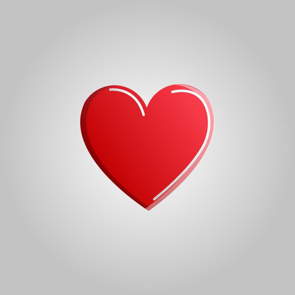 Beautiful red medical healing heart on a white background vector