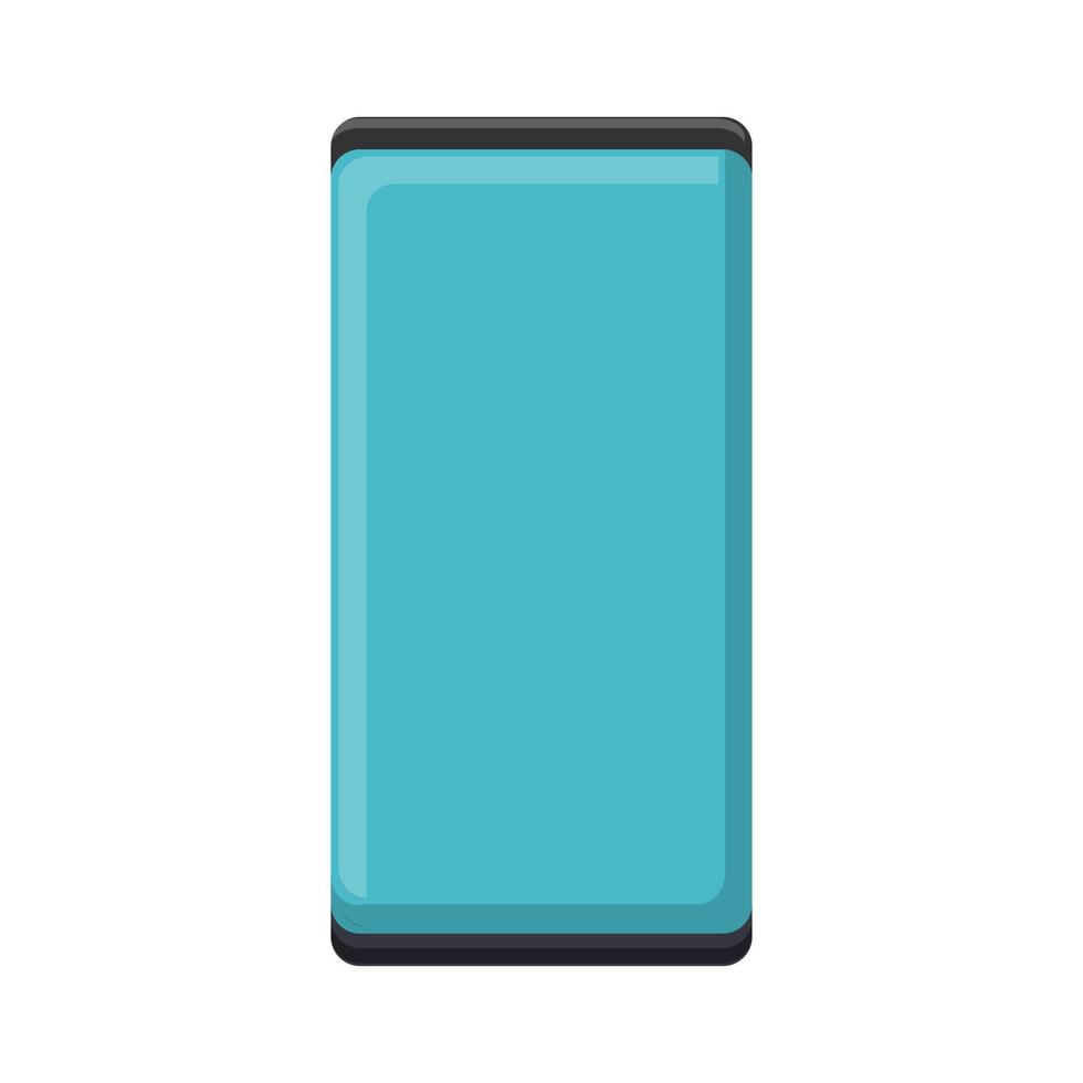 Vector illustration of flat icon of modern digital digital rectangular smartphone mobile phone with isolated on white background. Concept computer digital technologies