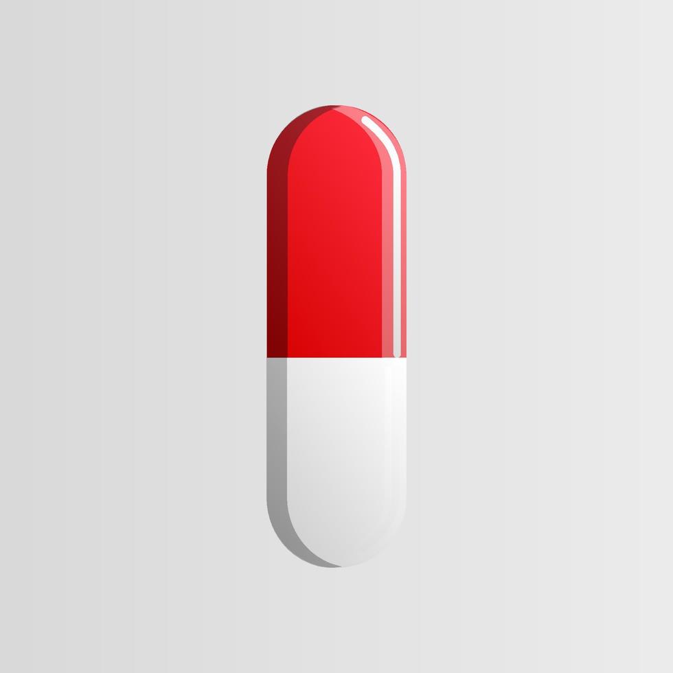 Beautiful medical icon capsule pills with medicine for the treatment of diseases on a white background vector