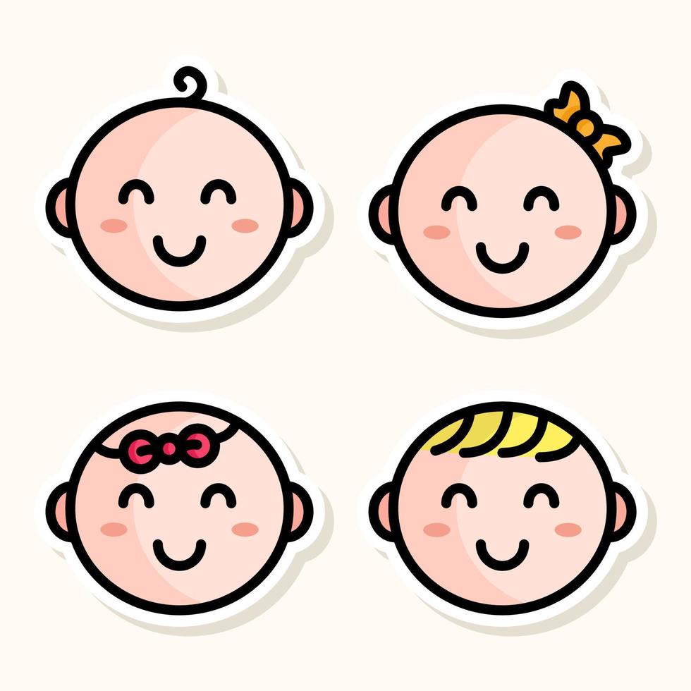 Baby smile child boy kid infant family birth girl newborn childhood vector