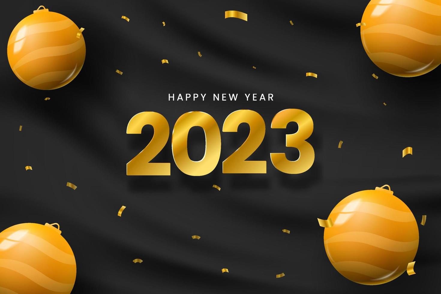 2023 merry Christmas Happy new year background banner black color. Greeting Card, Poster. Vector Illustration.
