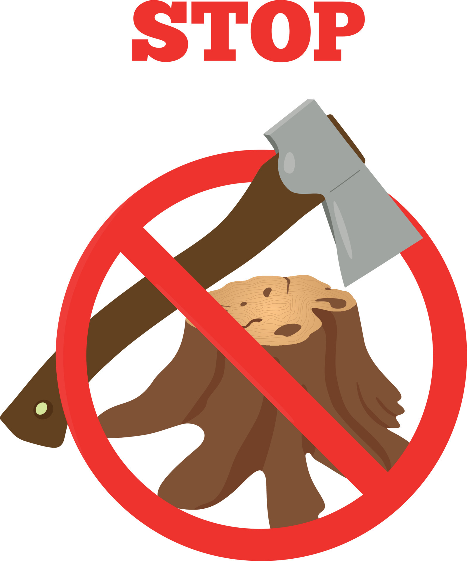 Deforestation. Trees Stump and Deforestation Background , Forest and