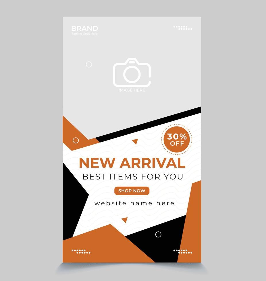 Trendy editable fashion sale offer social media stories template design Flash Sale mega discount all product. vector