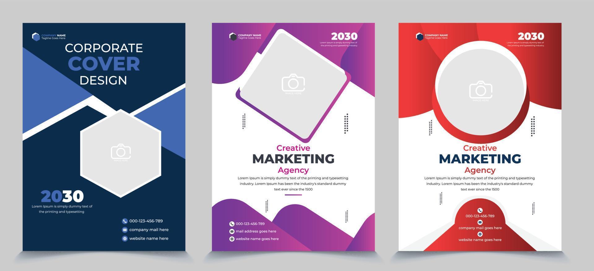 Corporate Business Book Cover Design Template, Brochure, Annual Report, Magazine, Poster, Business Presentation, Flyer, Banner. vector