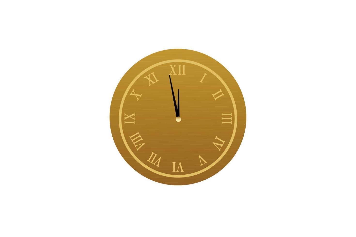Clock on a white background. Vector illustration.