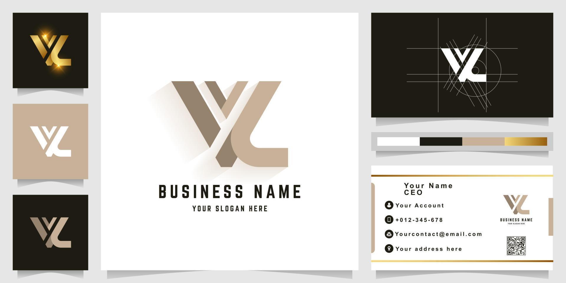 VL logo letter design on luxury background. LV logo monogram