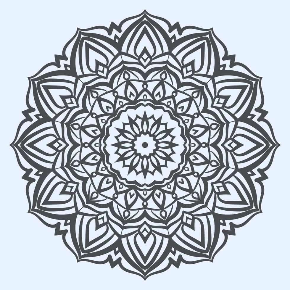 diseño de motivo circular de arte de mandala abstracto ornamento tradicional redondo para web o elemento de vector de impresión