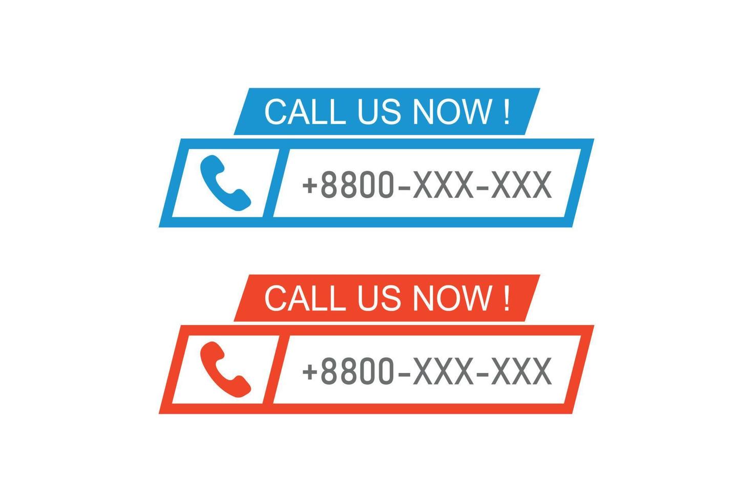 Phone call us now template. vector