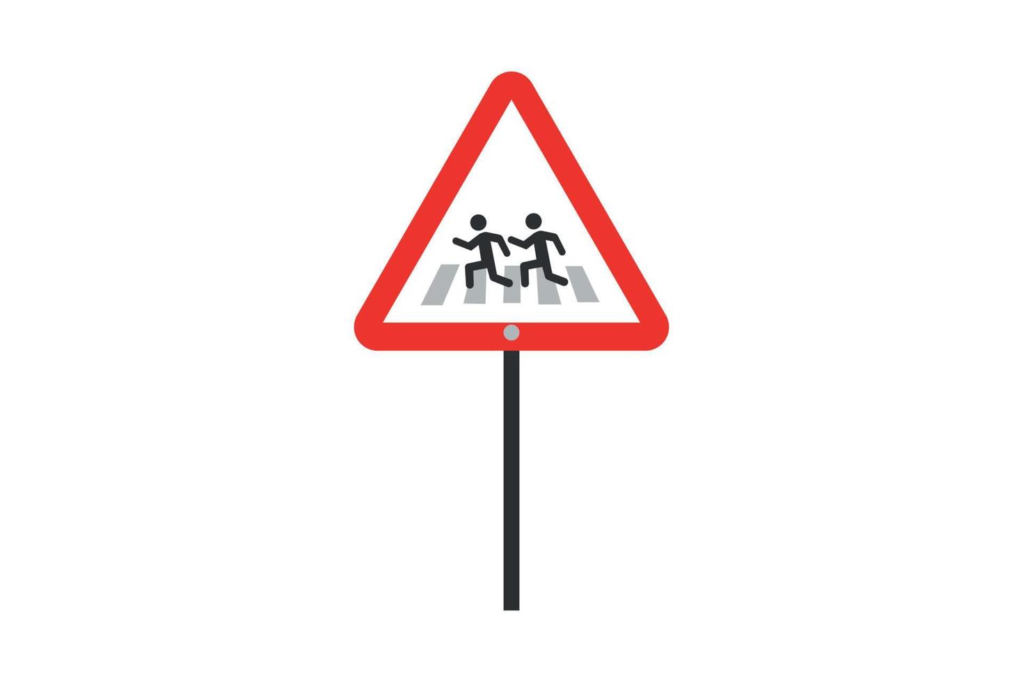 Children Warning Hazard attention symbol design. vector