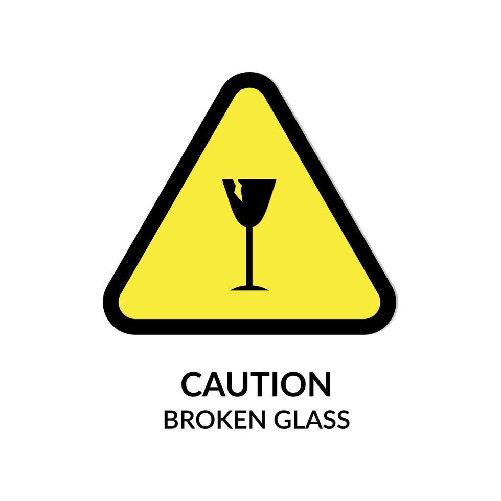 Fragile sticker and level vector.Broken glass sticker and level illustration. vector