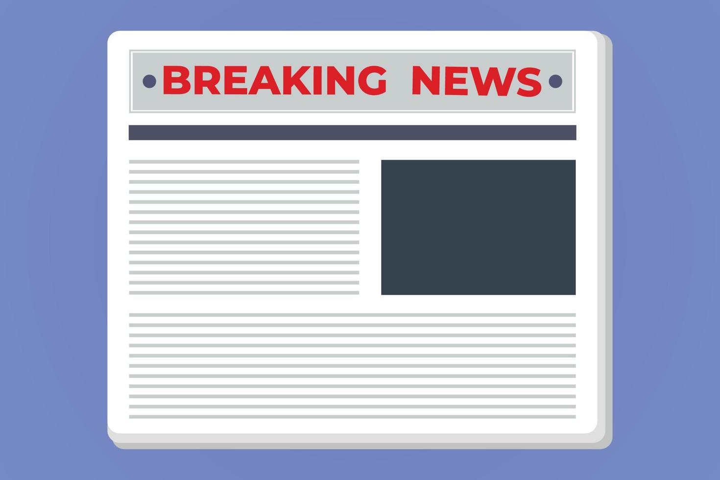 Breaking news headline press mass media concept vector