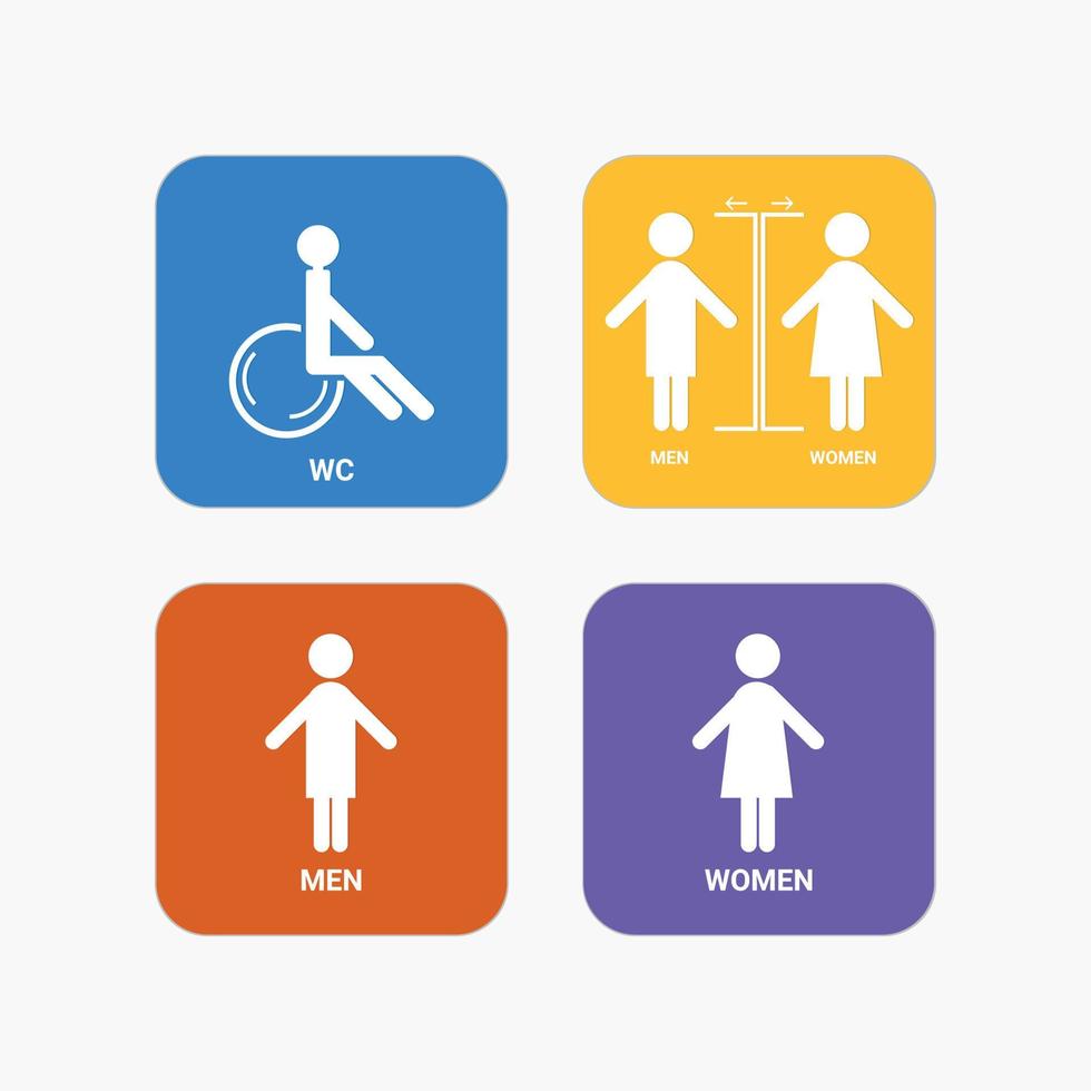 Men and Women rest room icon vector illustration.