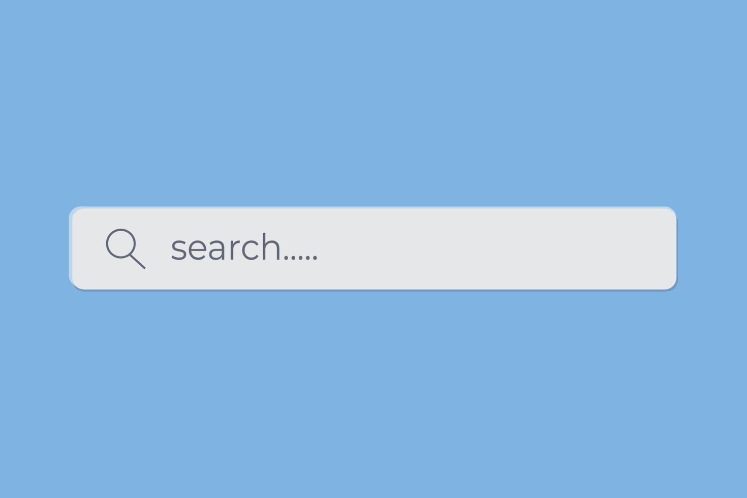 Search bar template with magnifier icon vector