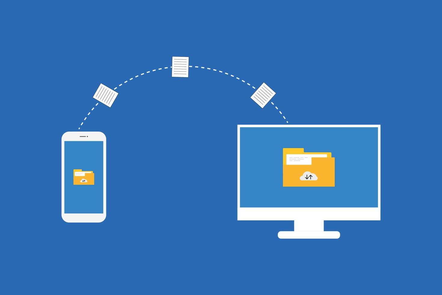 File transfer concept design. vector