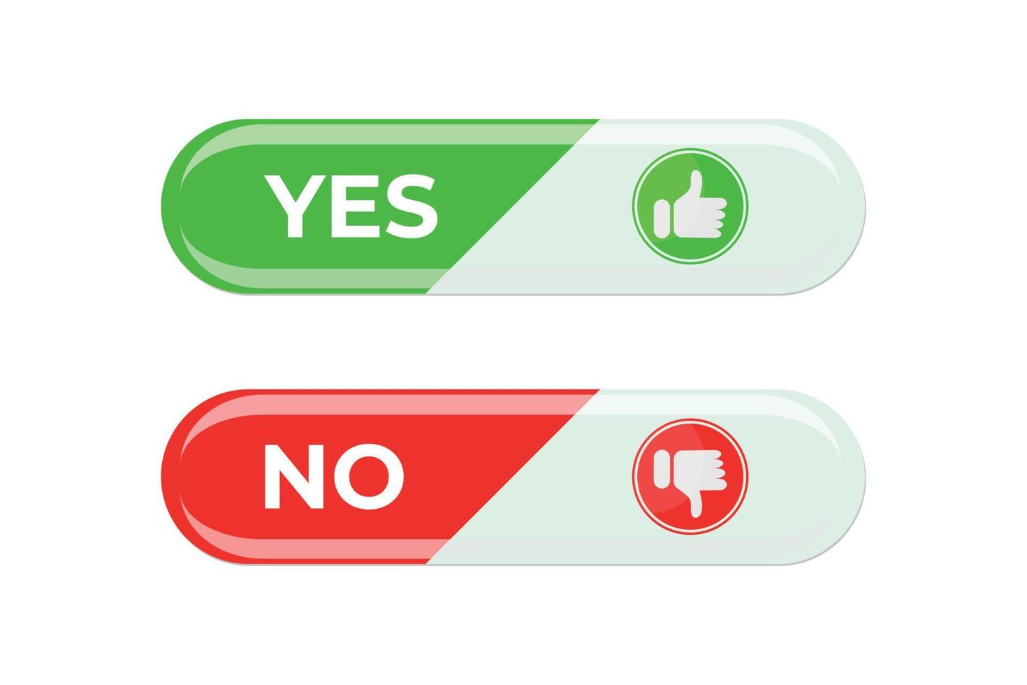 Yes And No person hand symbol illustration. vector