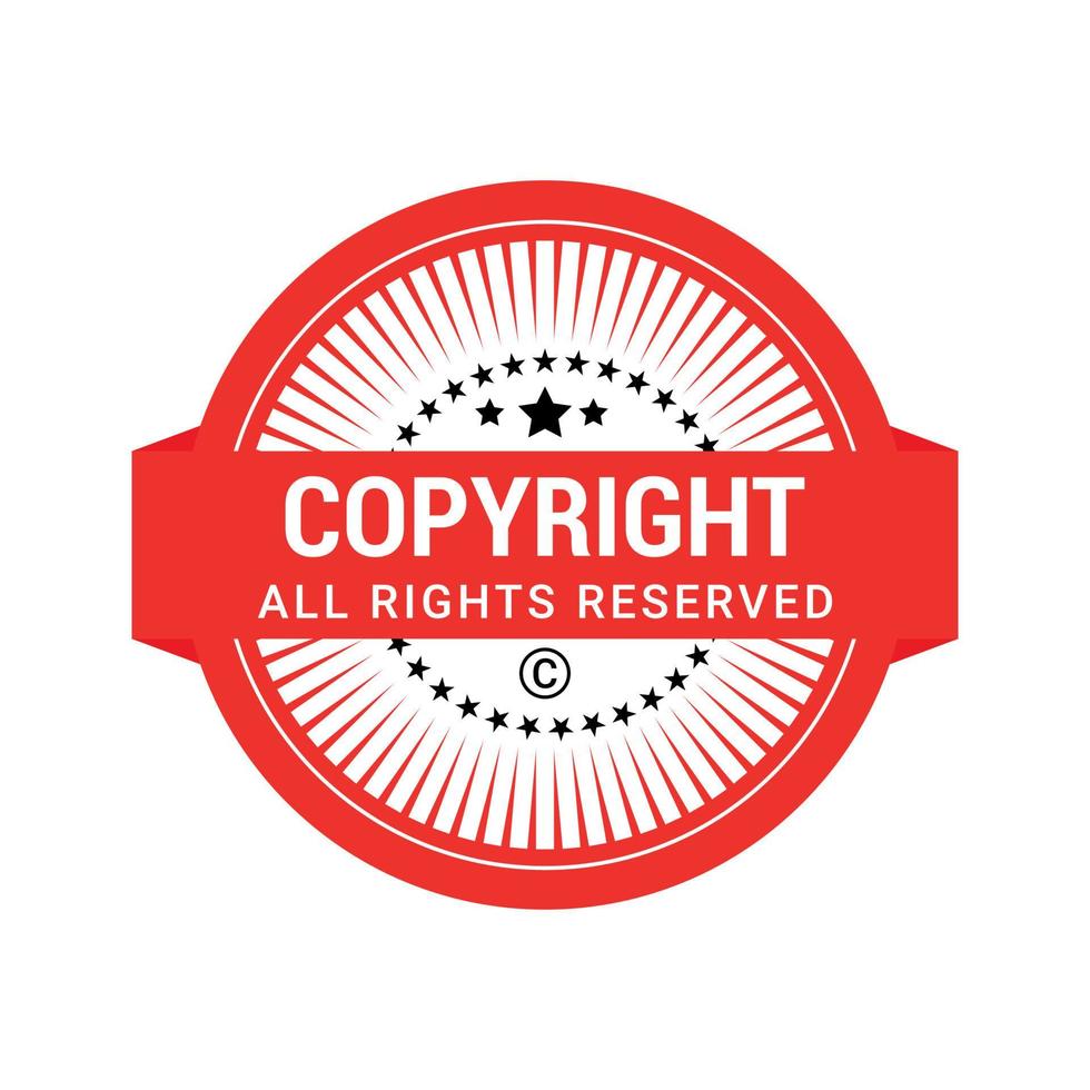 Copyright Stamps illustration Vector Design.