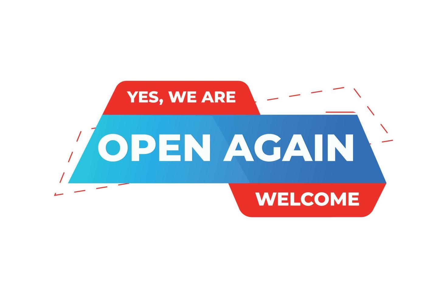 We are open sign vector design