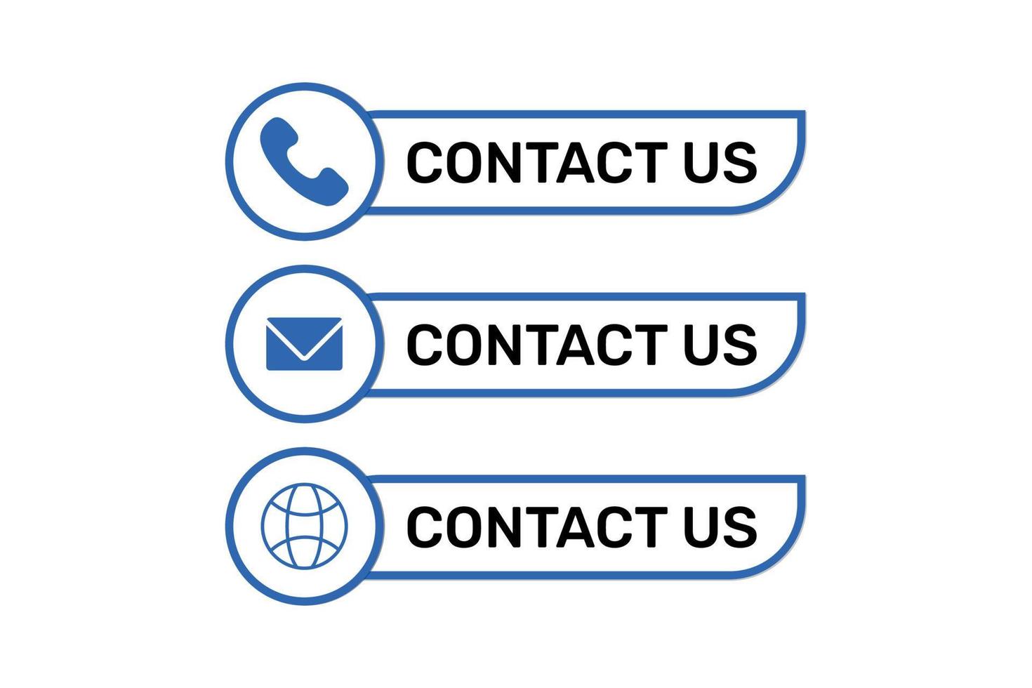 Contact us buttons Vector element.