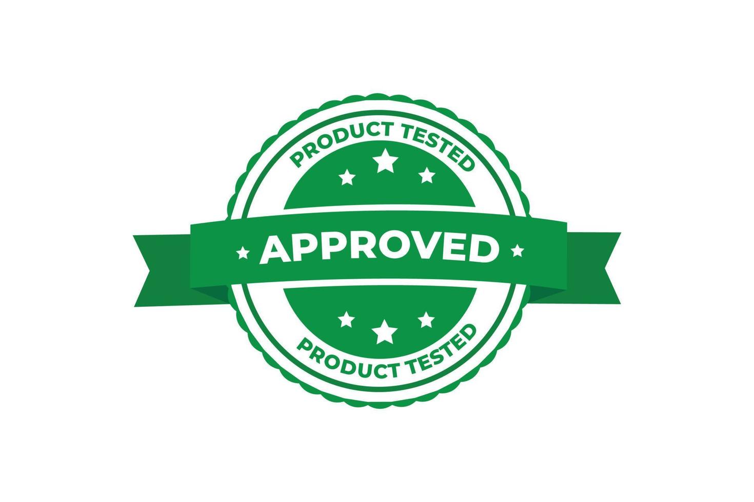 Approved label stamp vector element