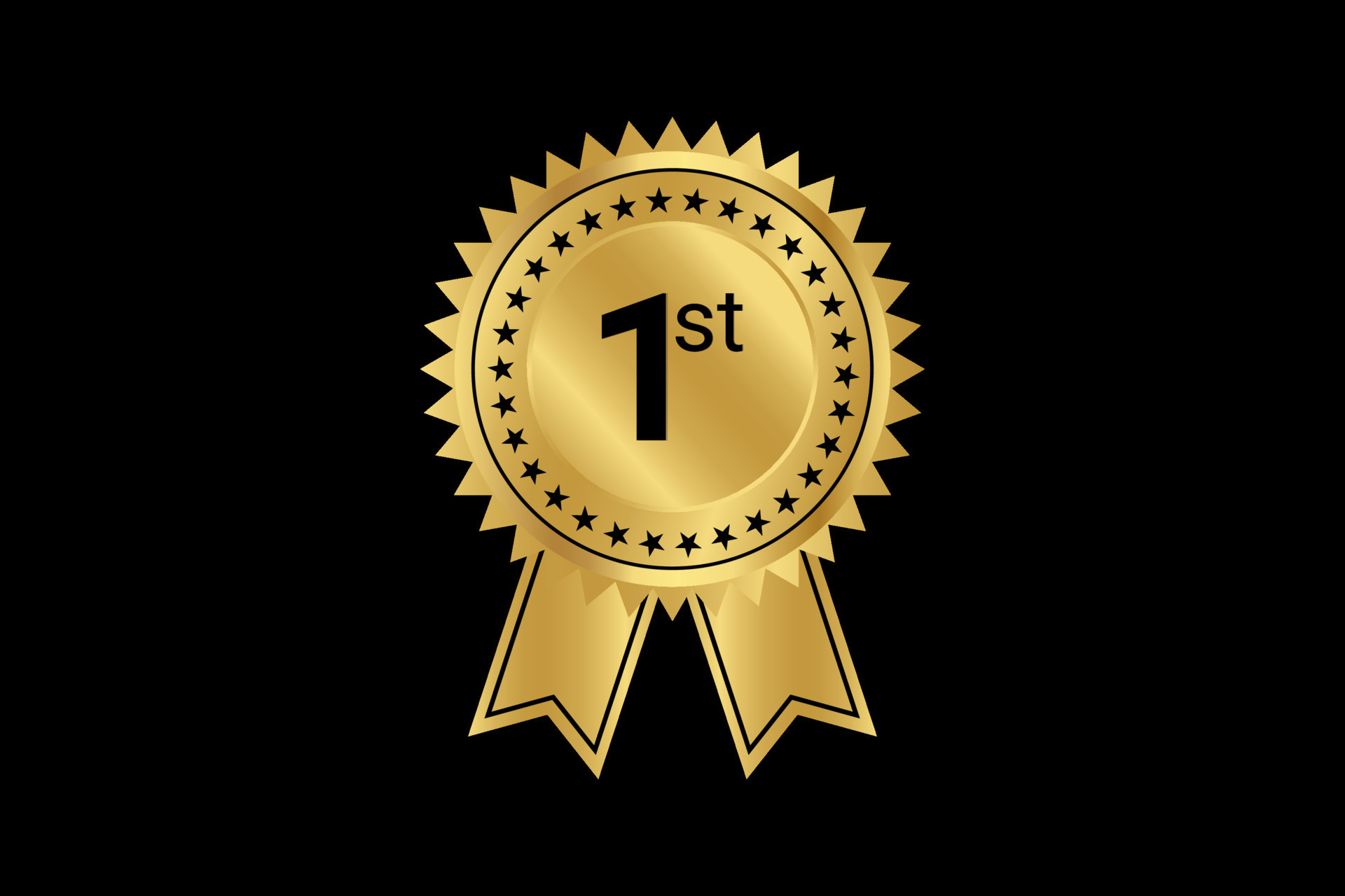 Number one award winner golden Vectors design. 13339868 Vector Art at