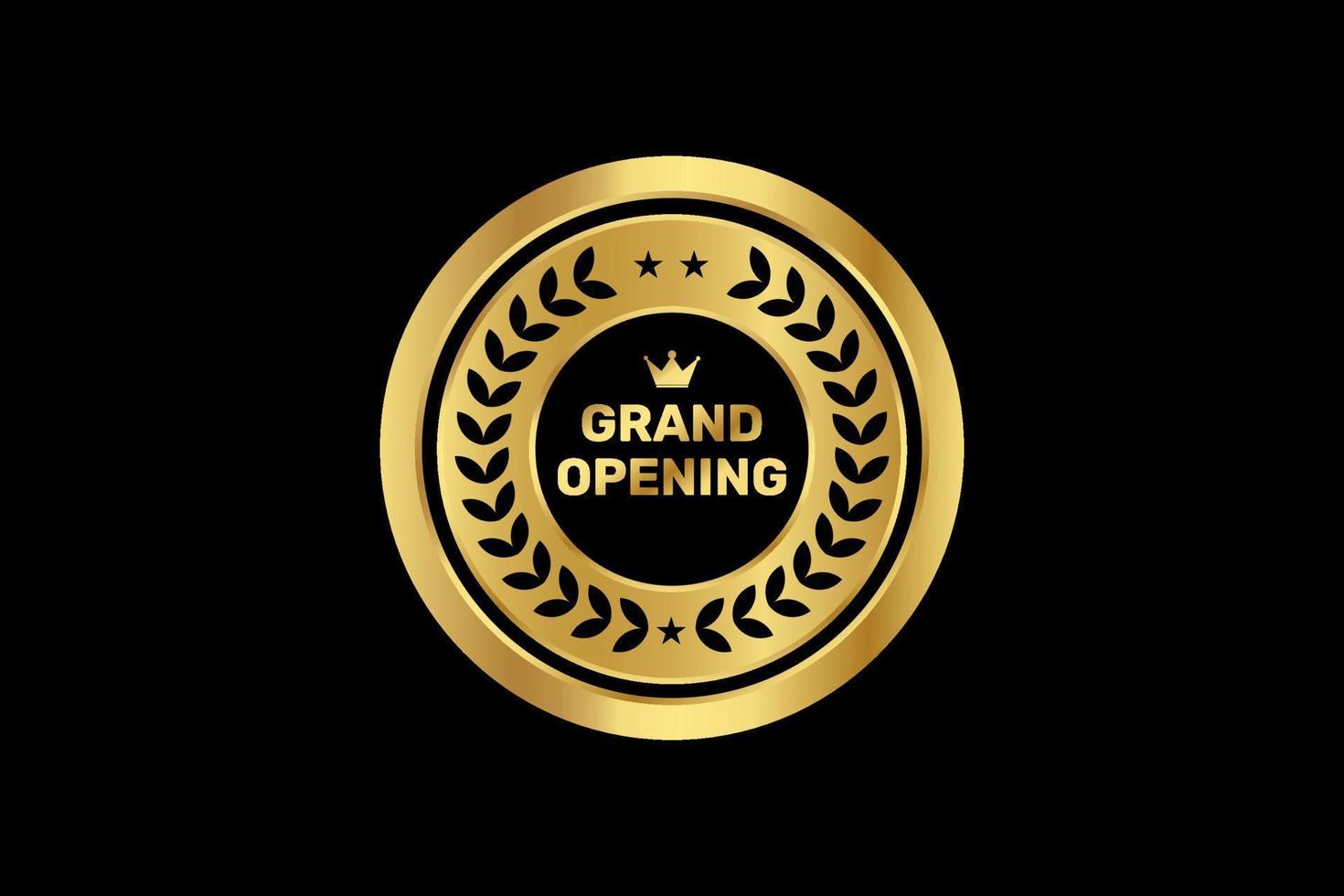 Grand opening golden ribbon. vector