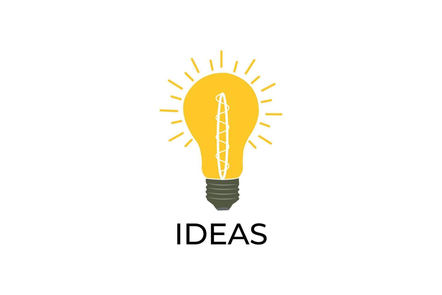Ideas light bulb icon design. vector
