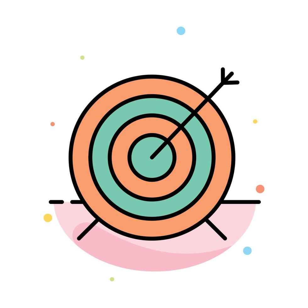 plantilla de icono de color plano abstracto de enfoque de objetivo de dardo objetivo vector